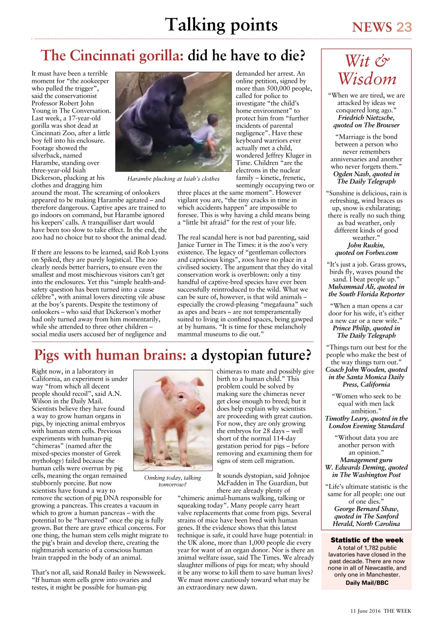 The Week Preview Pages