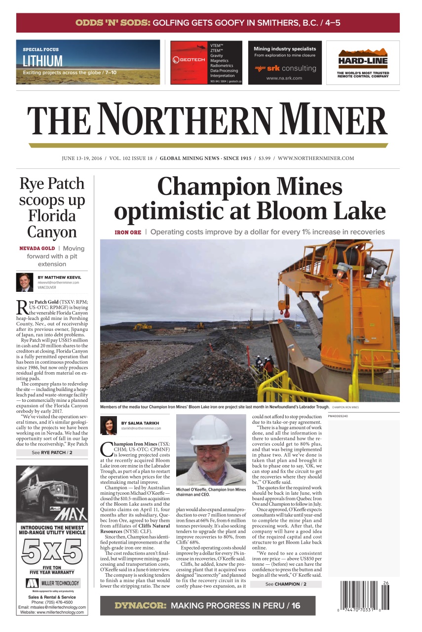 The Northern Miner Preview Pages