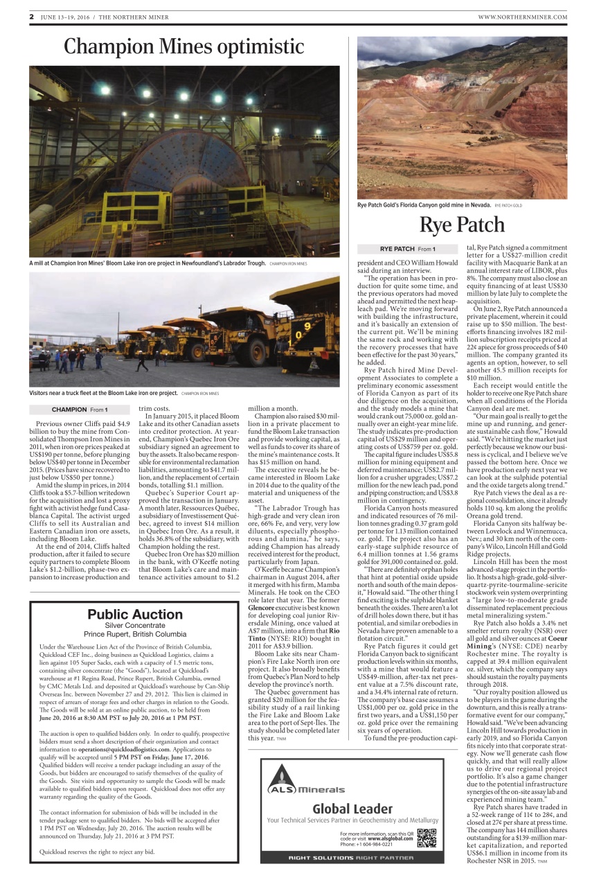 The Northern Miner Preview Pages