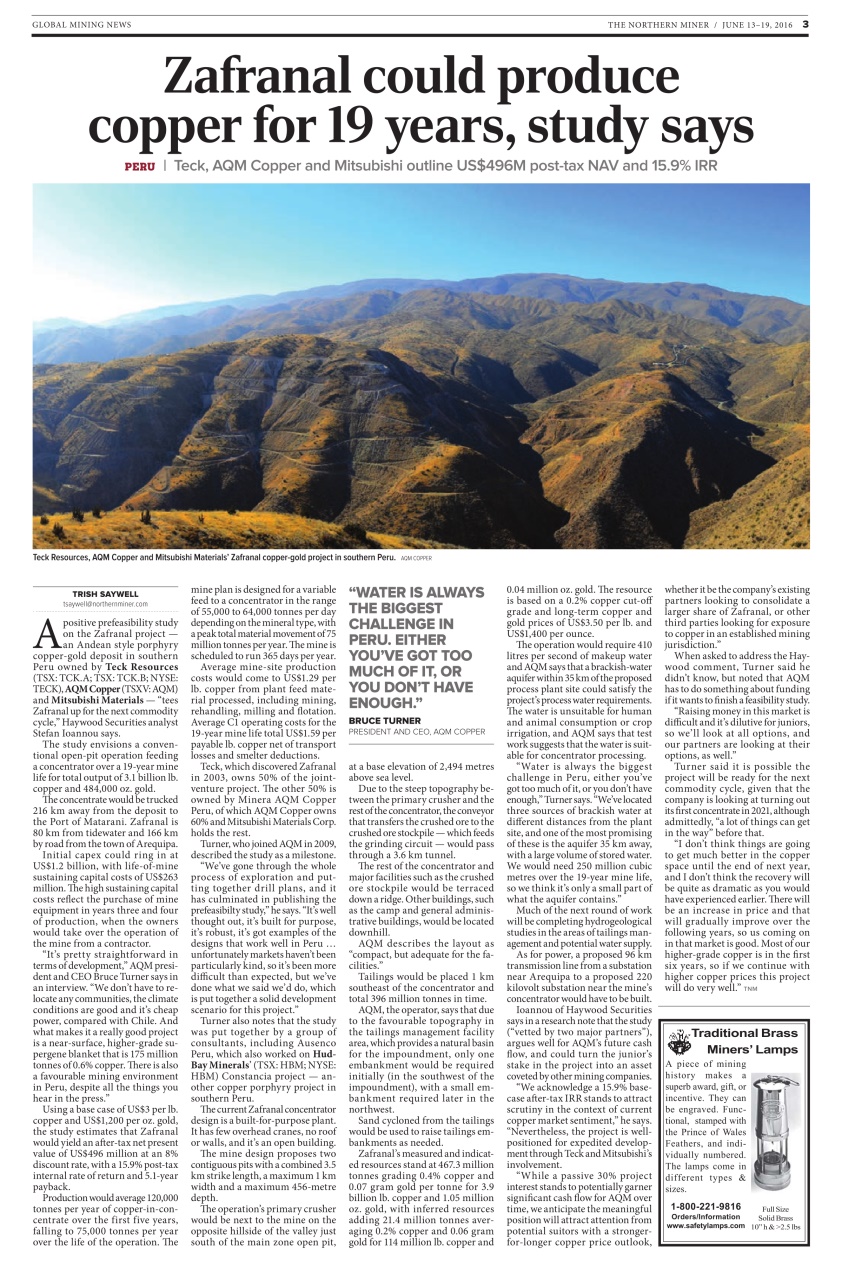 The Northern Miner Preview Pages