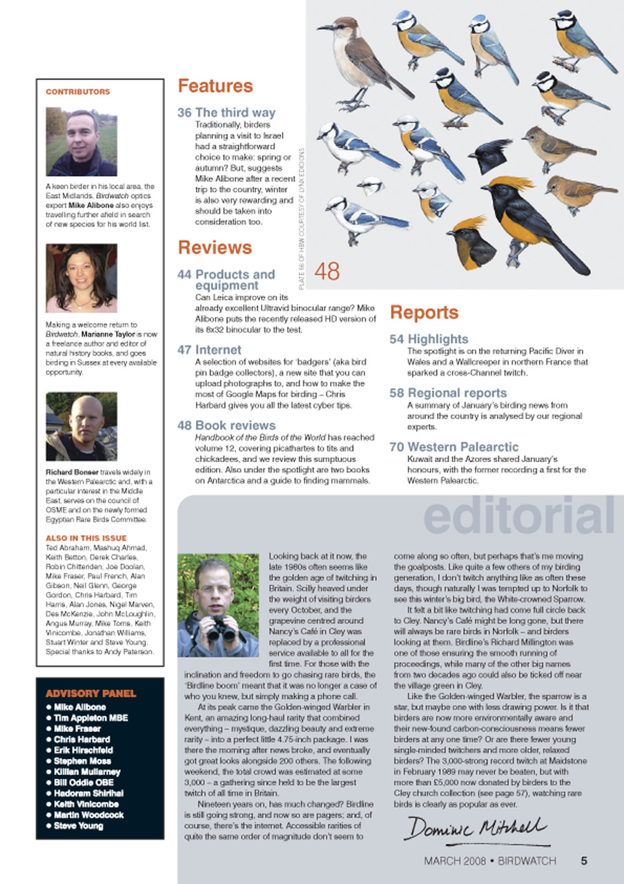 Birdwatch Magazine Preview Pages