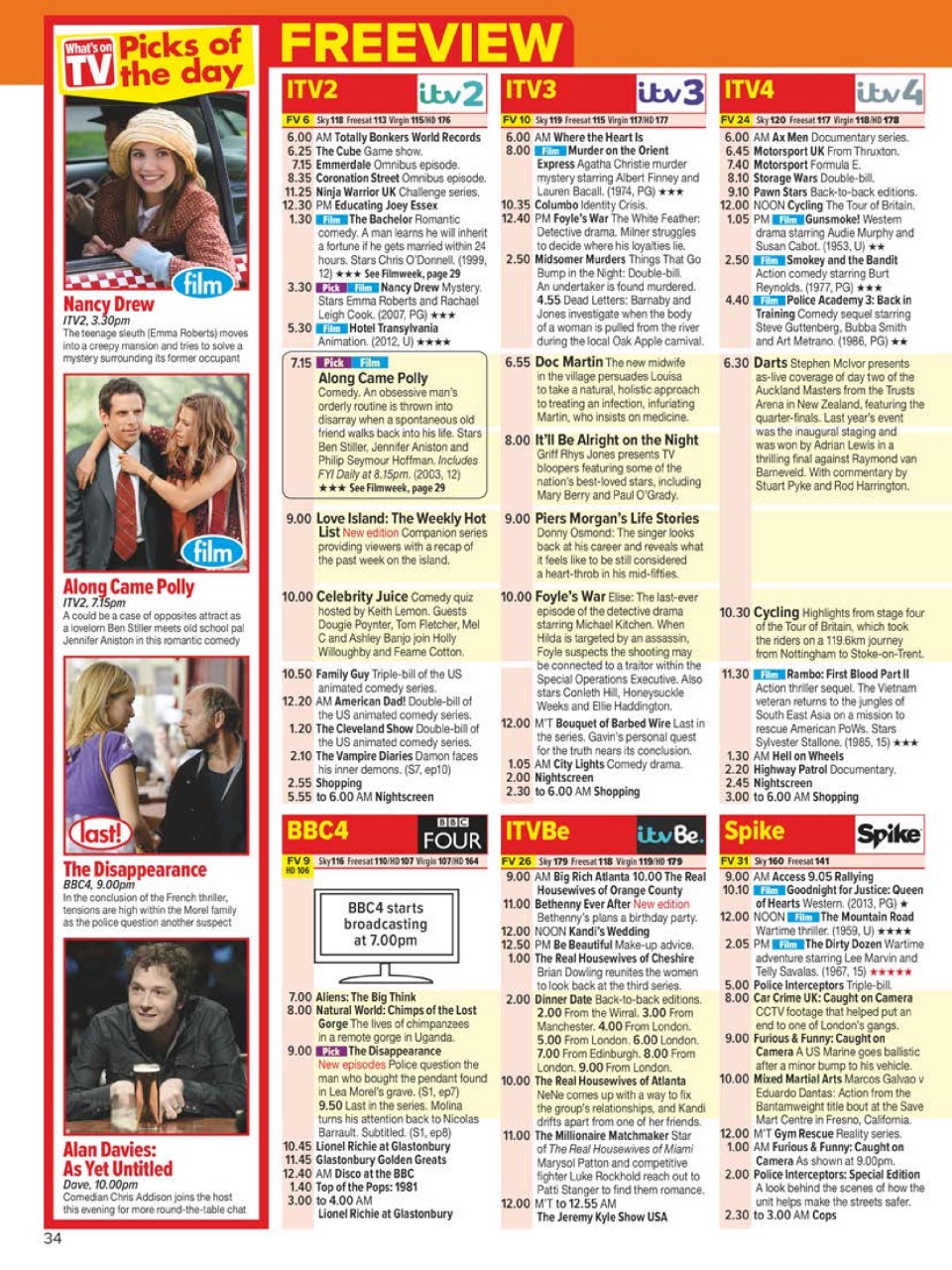 What's on TV Preview Pages
