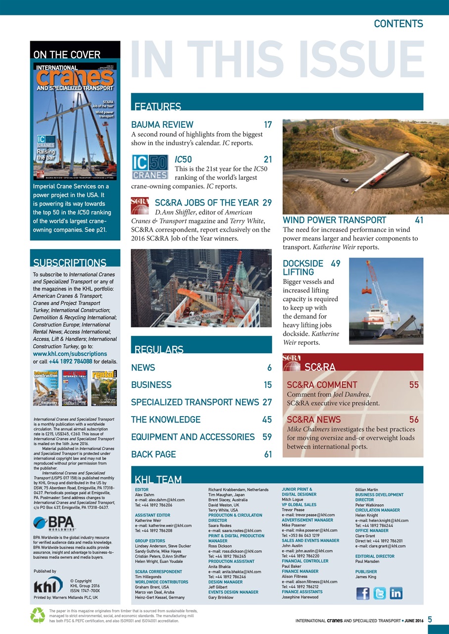 Int. Cranes and Specialized Transp Preview Pages