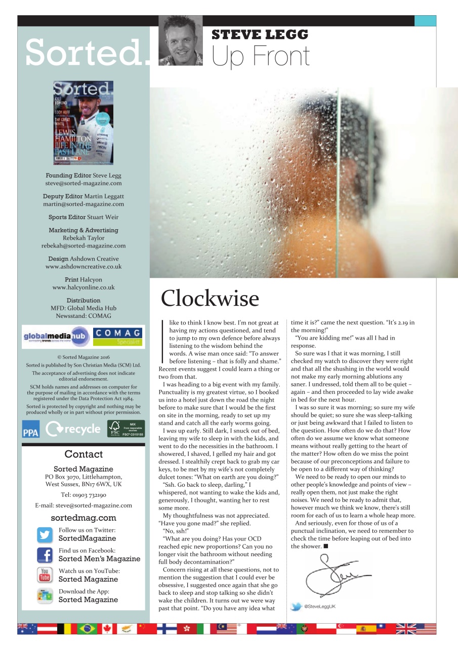 Sorted Magazine – The men's mag with morals Preview Pages