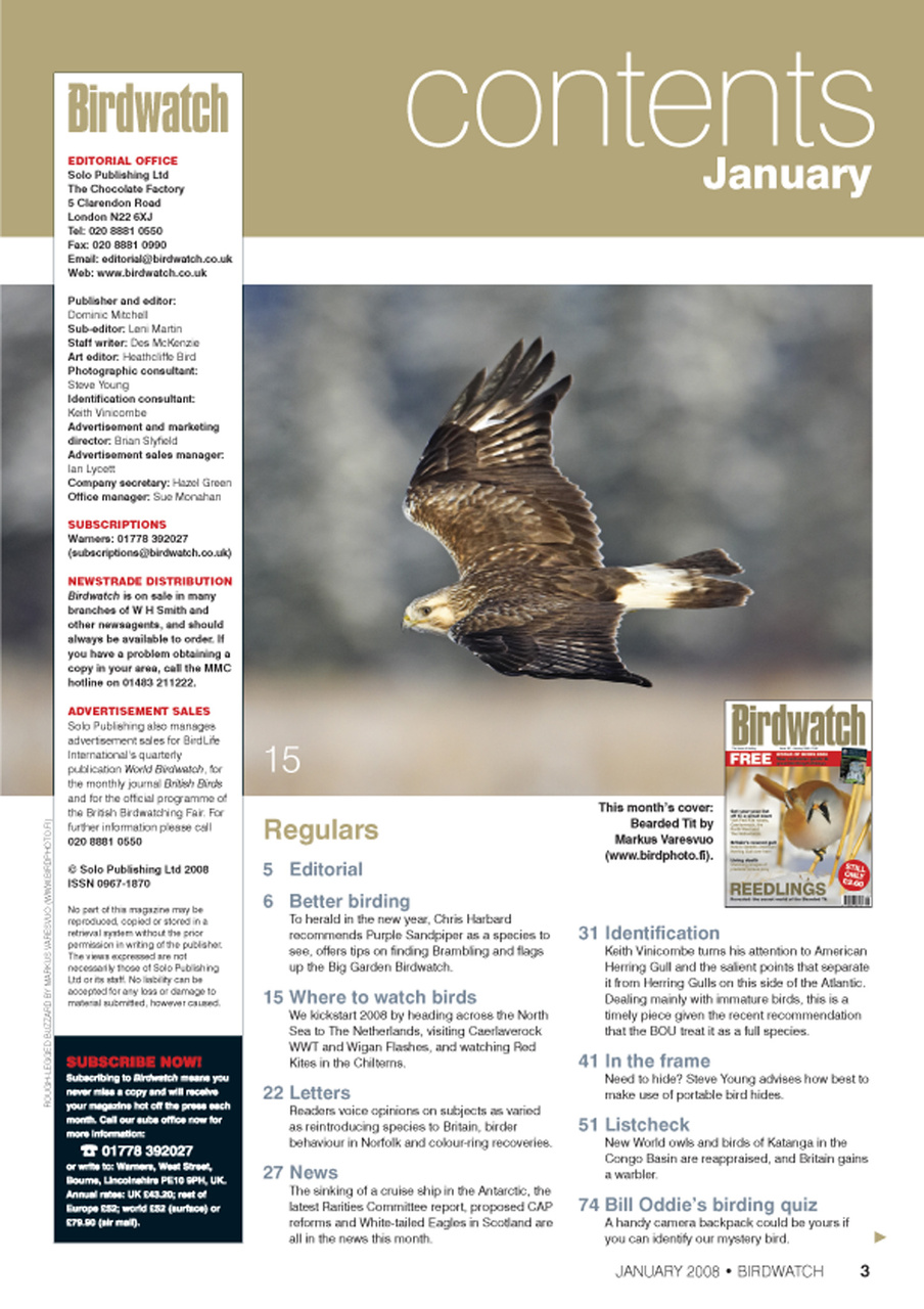 Birdwatch Magazine Preview Pages