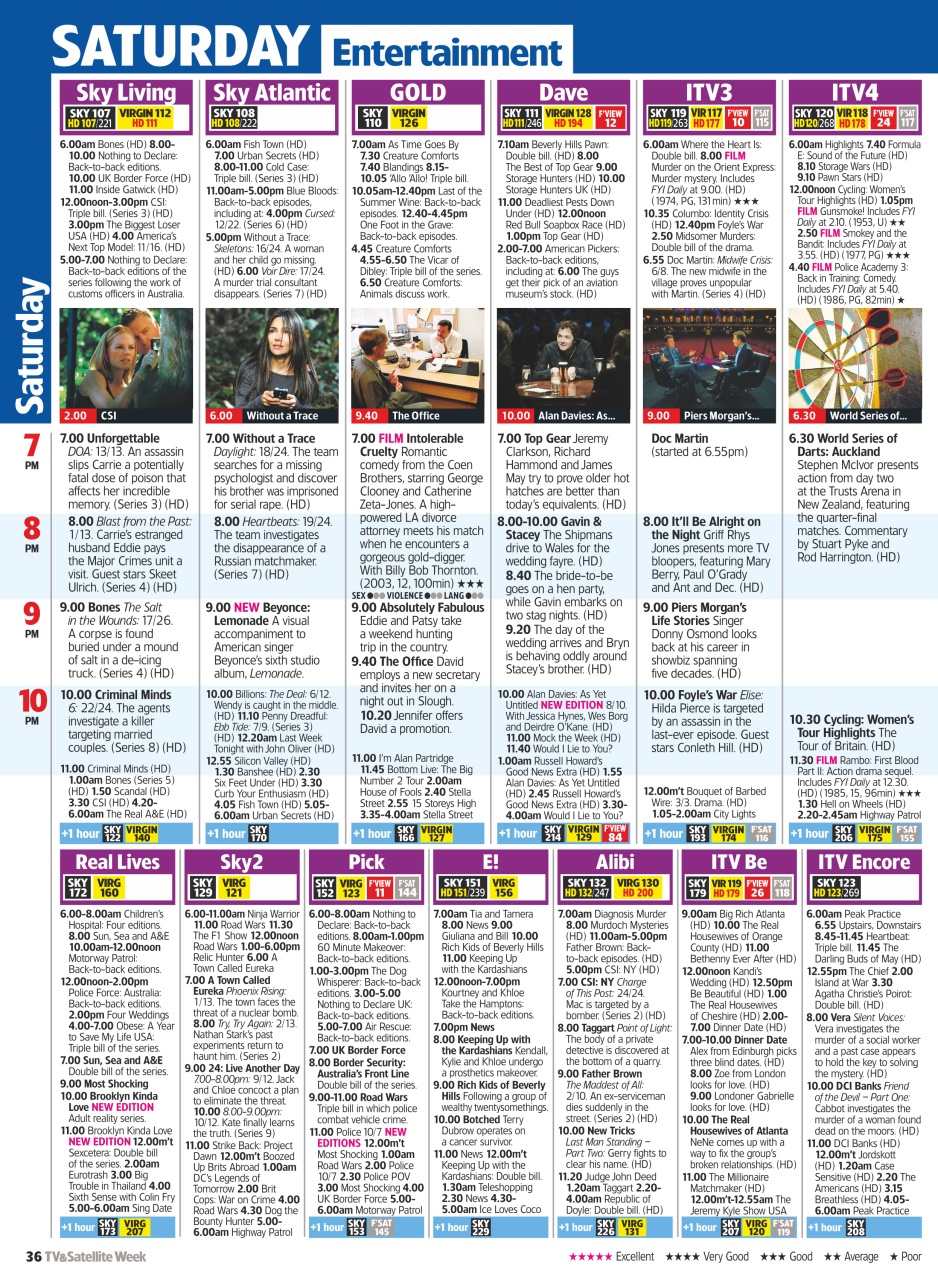 TV & Satellite Week Preview Pages