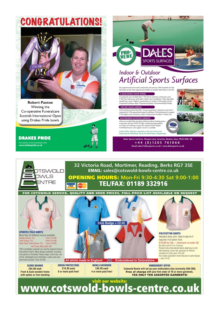 Bowls International Preview Pages