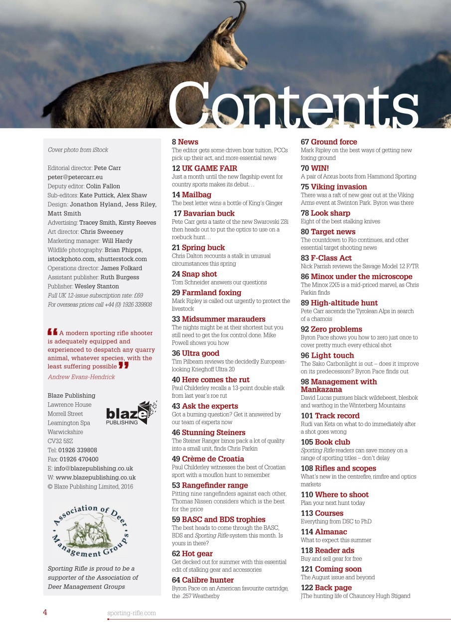Sporting Rifle Preview Pages