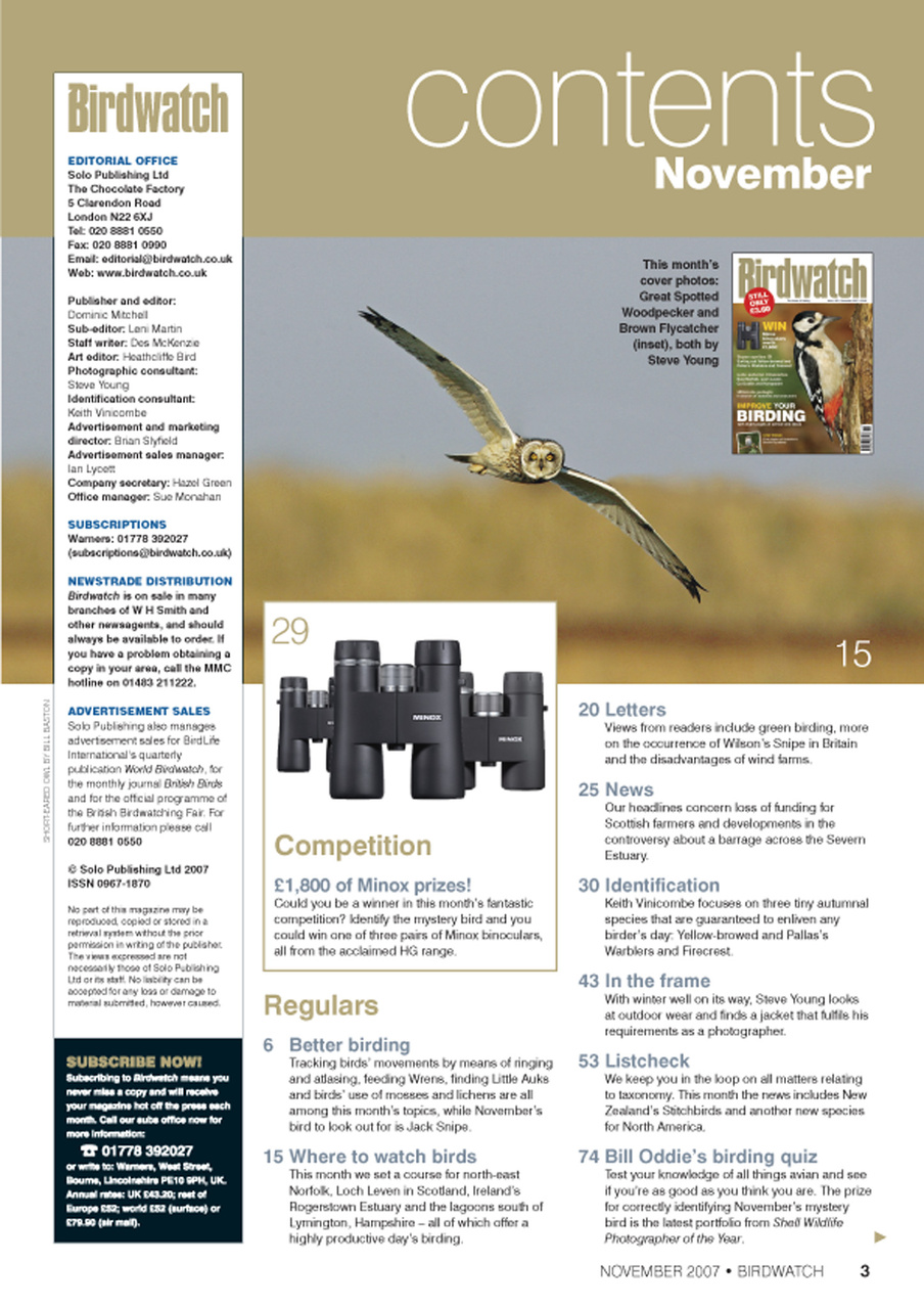 Birdwatch Magazine Preview Pages