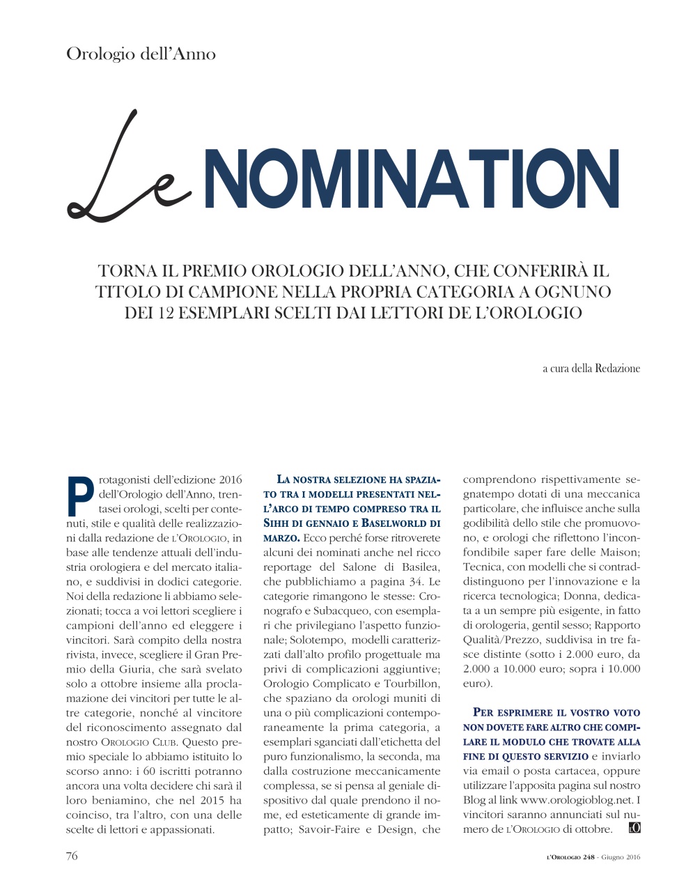 L'Orologio Preview Pages