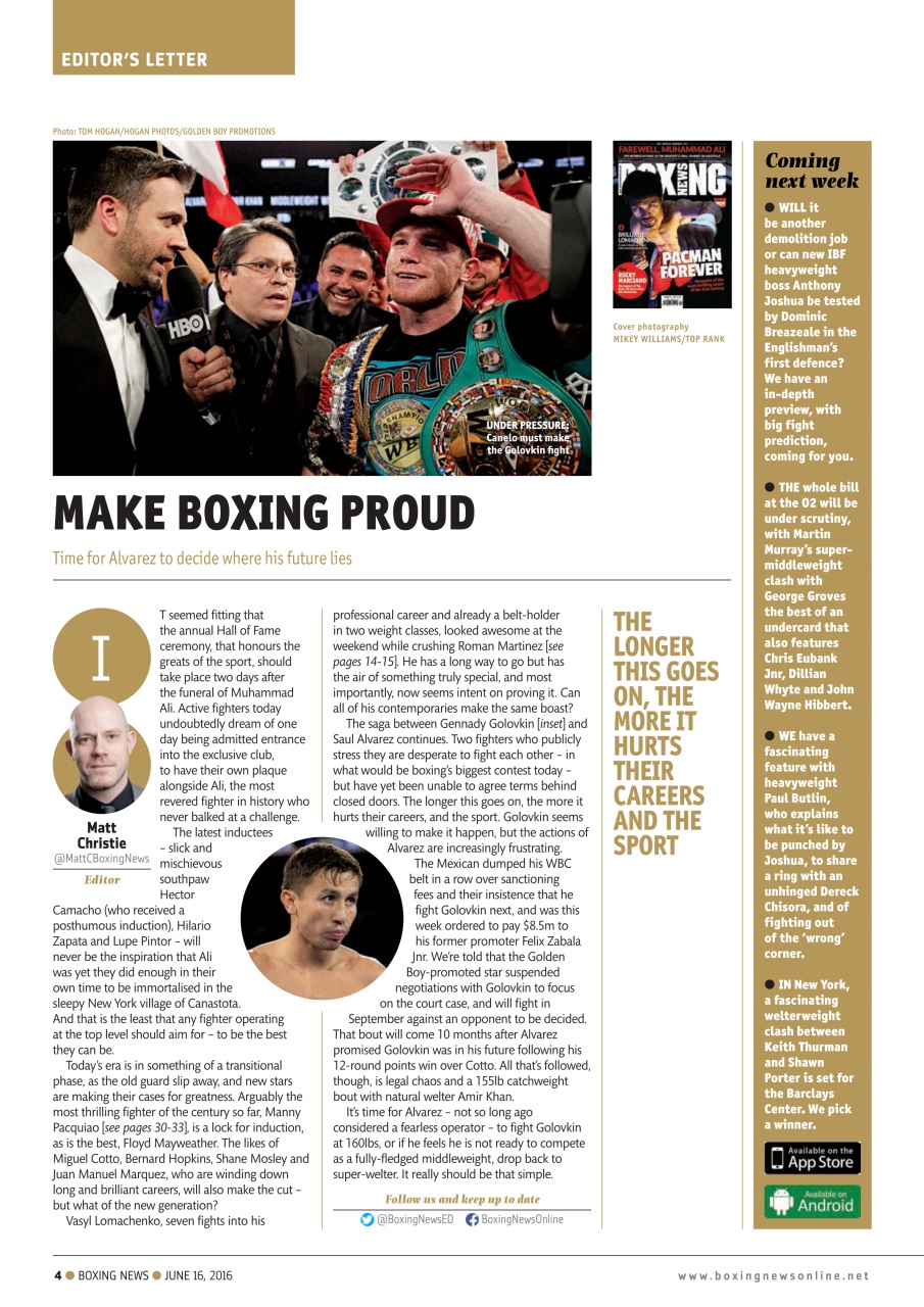 Boxing News Preview Pages