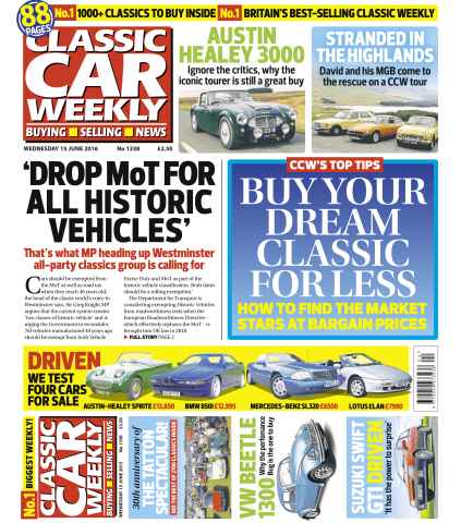 Classic Car Weekly issue 15th June 2016