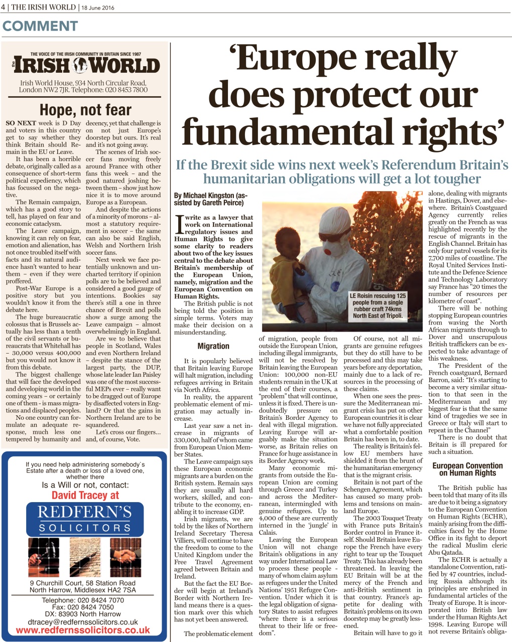 Irish World Preview Pages