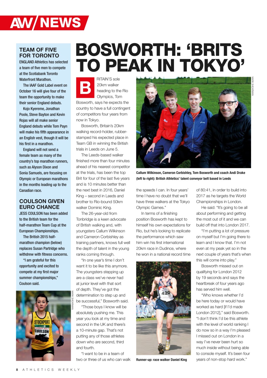 AW – Athletics Weekly Magazine Preview Pages