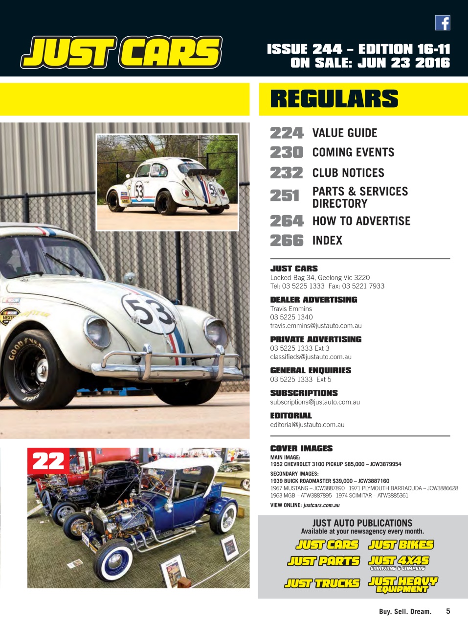 JUST CARS Preview Pages