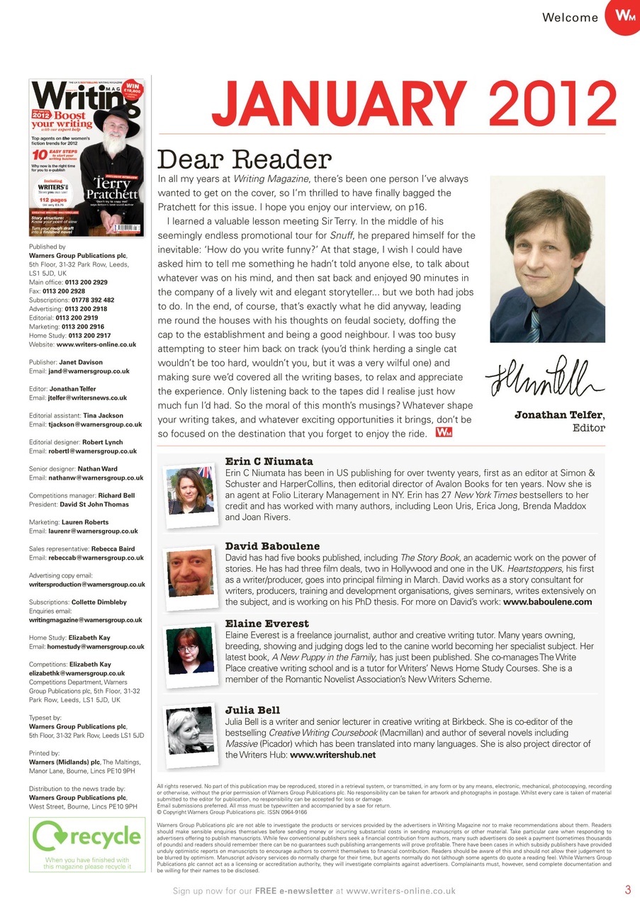 Writing Magazine Preview Pages