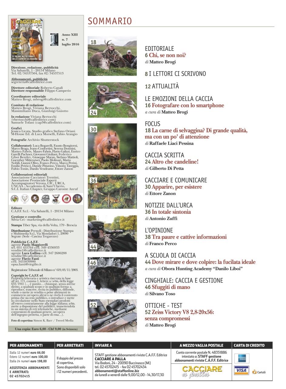 Caccia Magazine Preview Pages