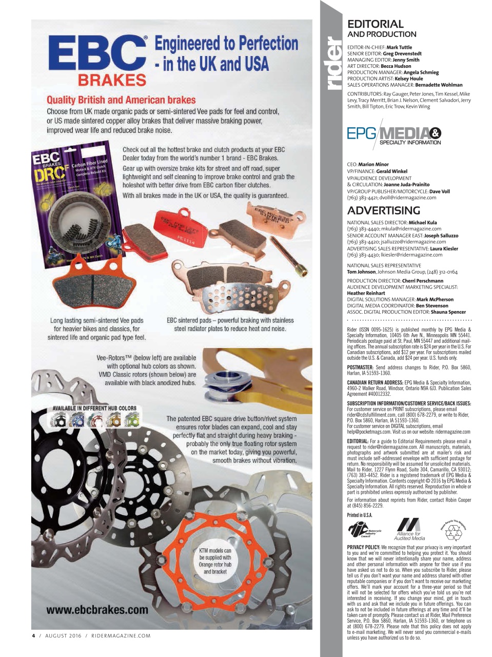 Rider Magazine Preview Pages