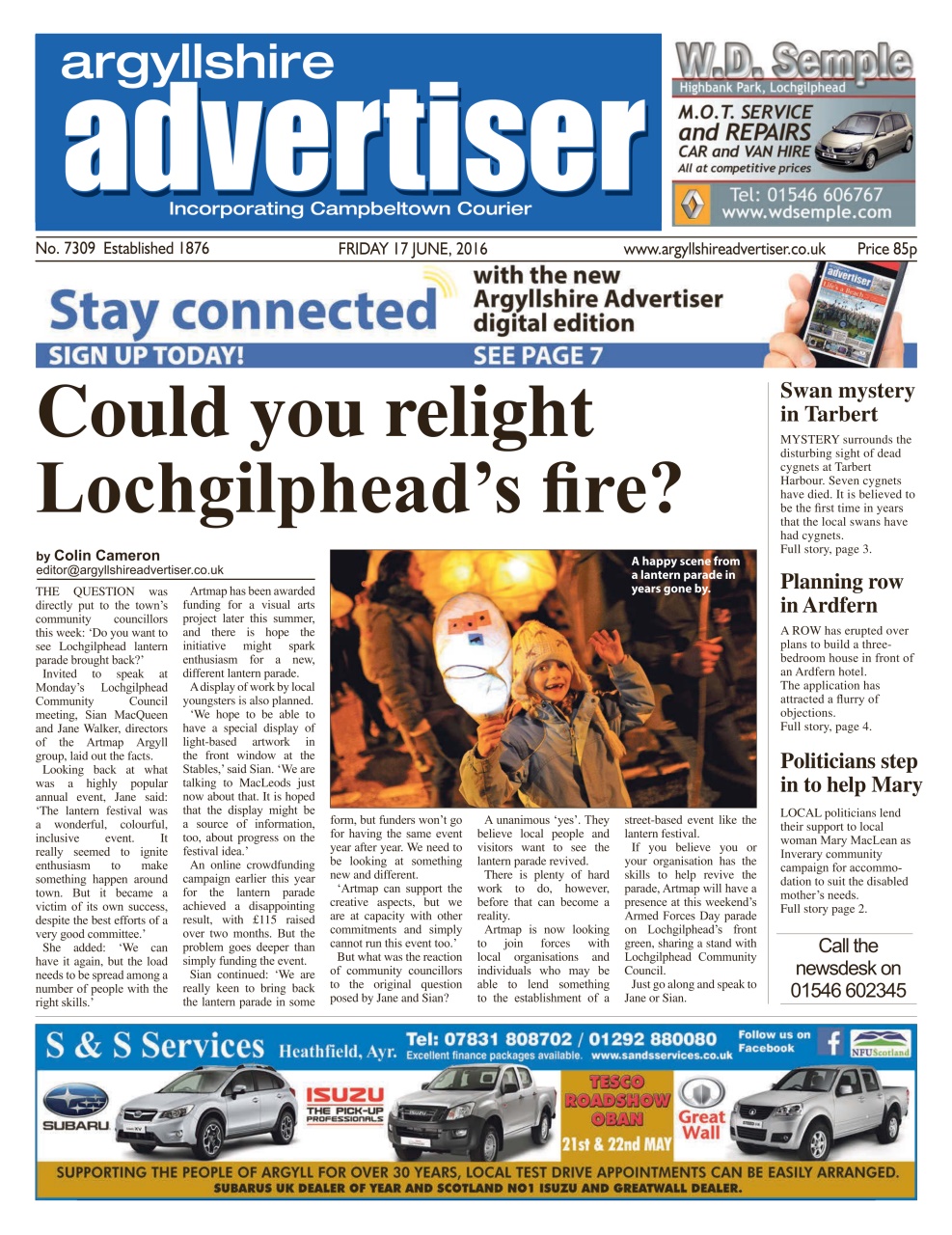 Argyllshire Advertiser Preview Pages