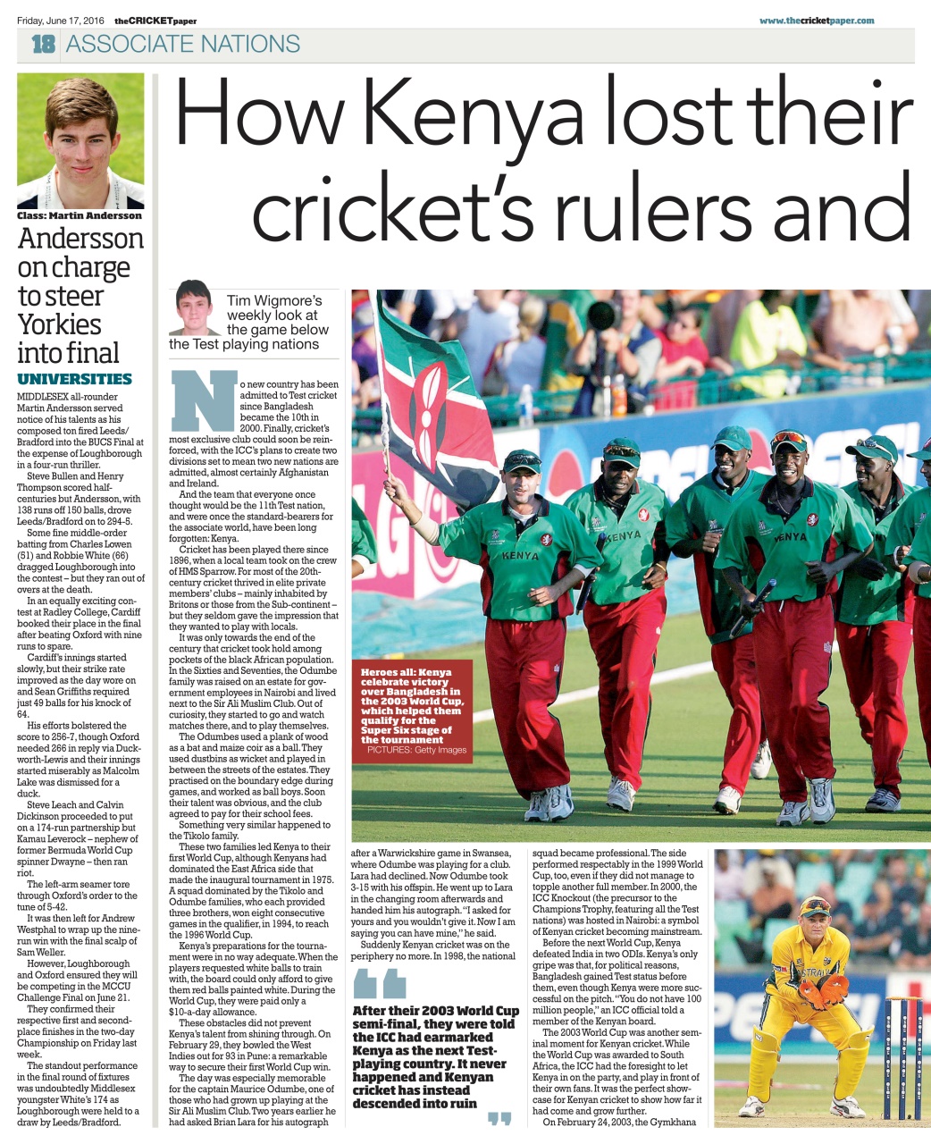 The Cricket Paper Preview Pages