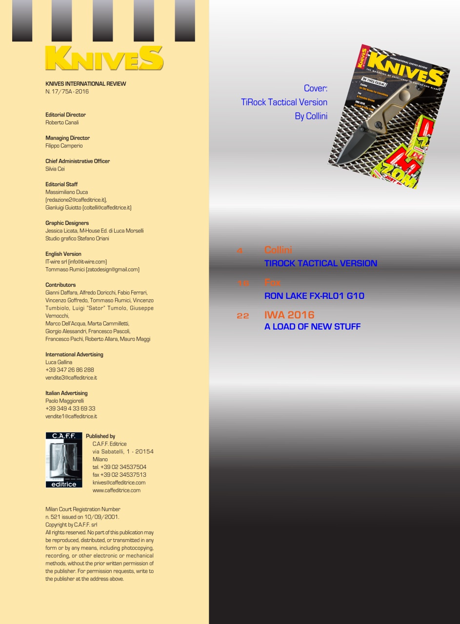 KNIVES INTERNATIONAL Preview Pages