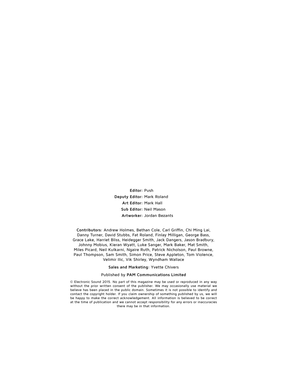 Electronic Sound Preview Pages