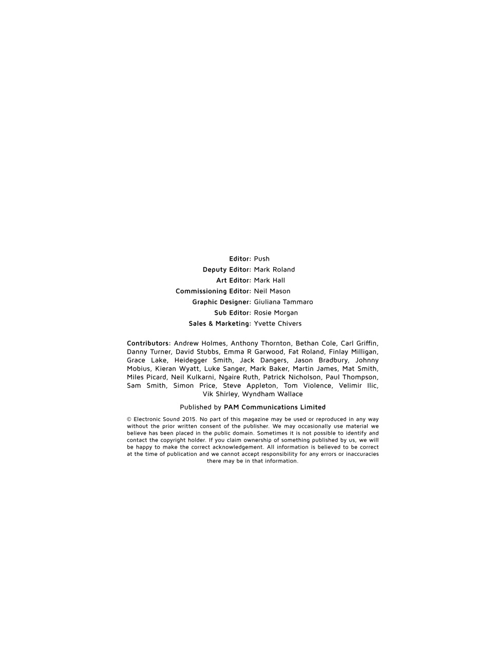 Electronic Sound Preview Pages