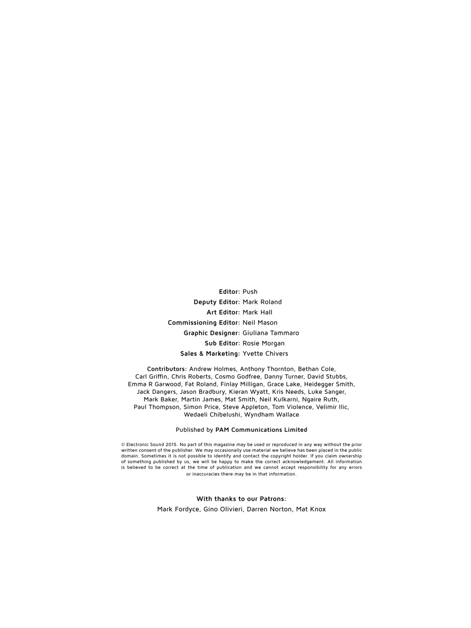 Electronic Sound Preview Pages