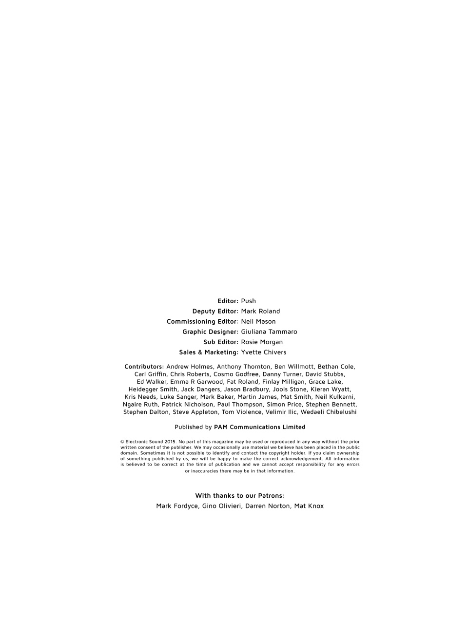 Electronic Sound Preview Pages