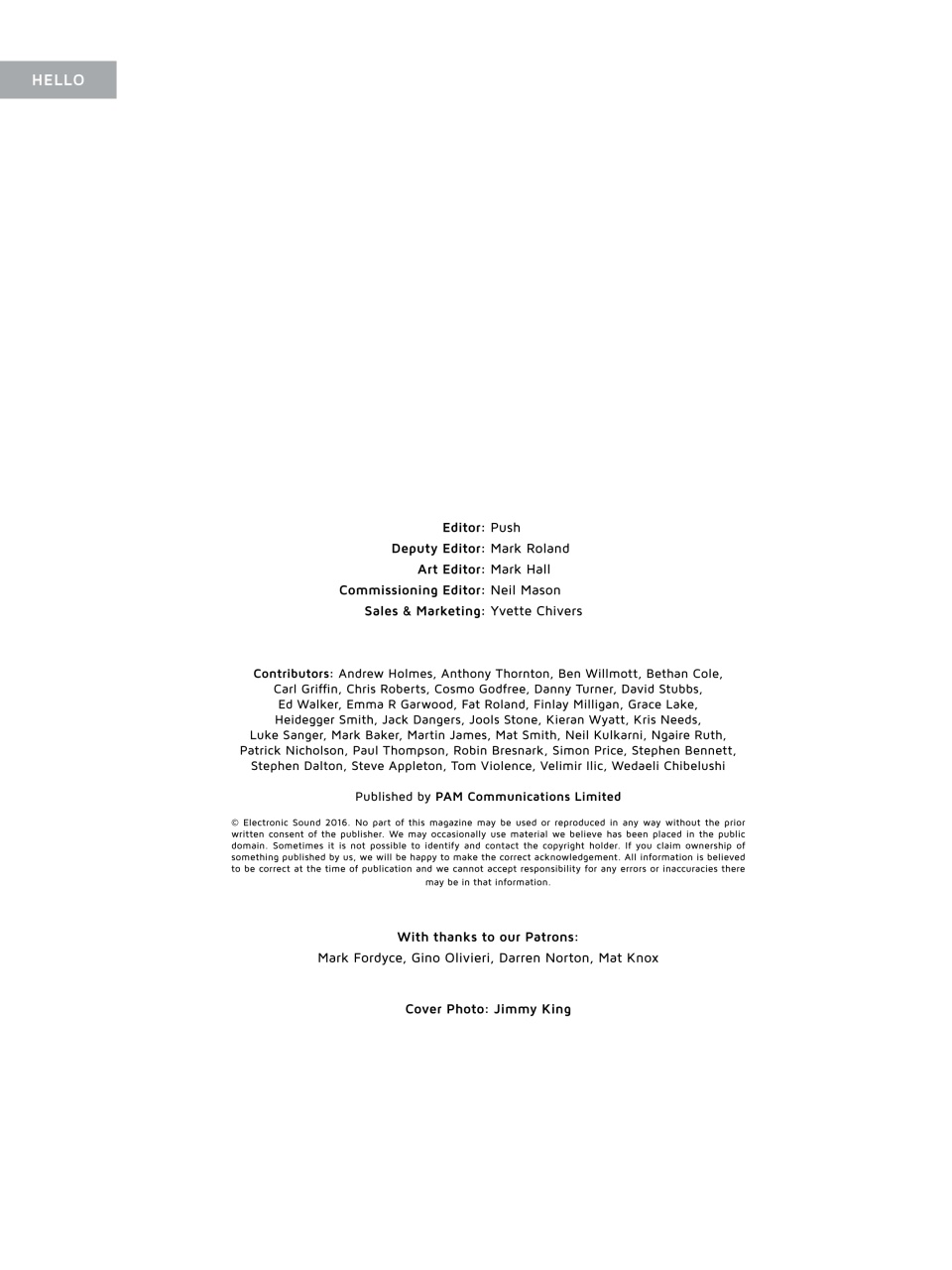 Electronic Sound Preview Pages