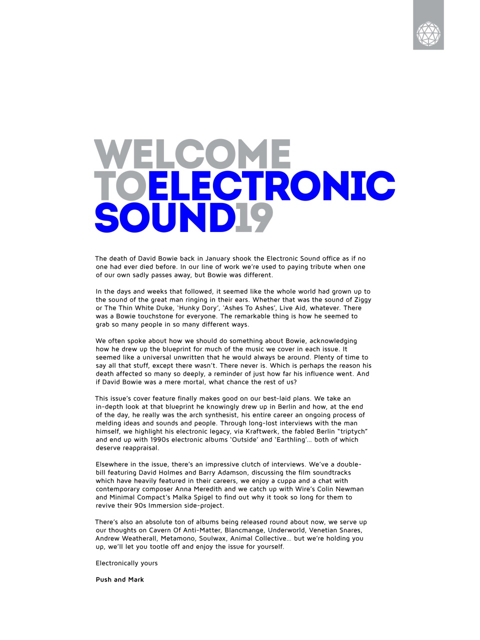 Electronic Sound Preview Pages