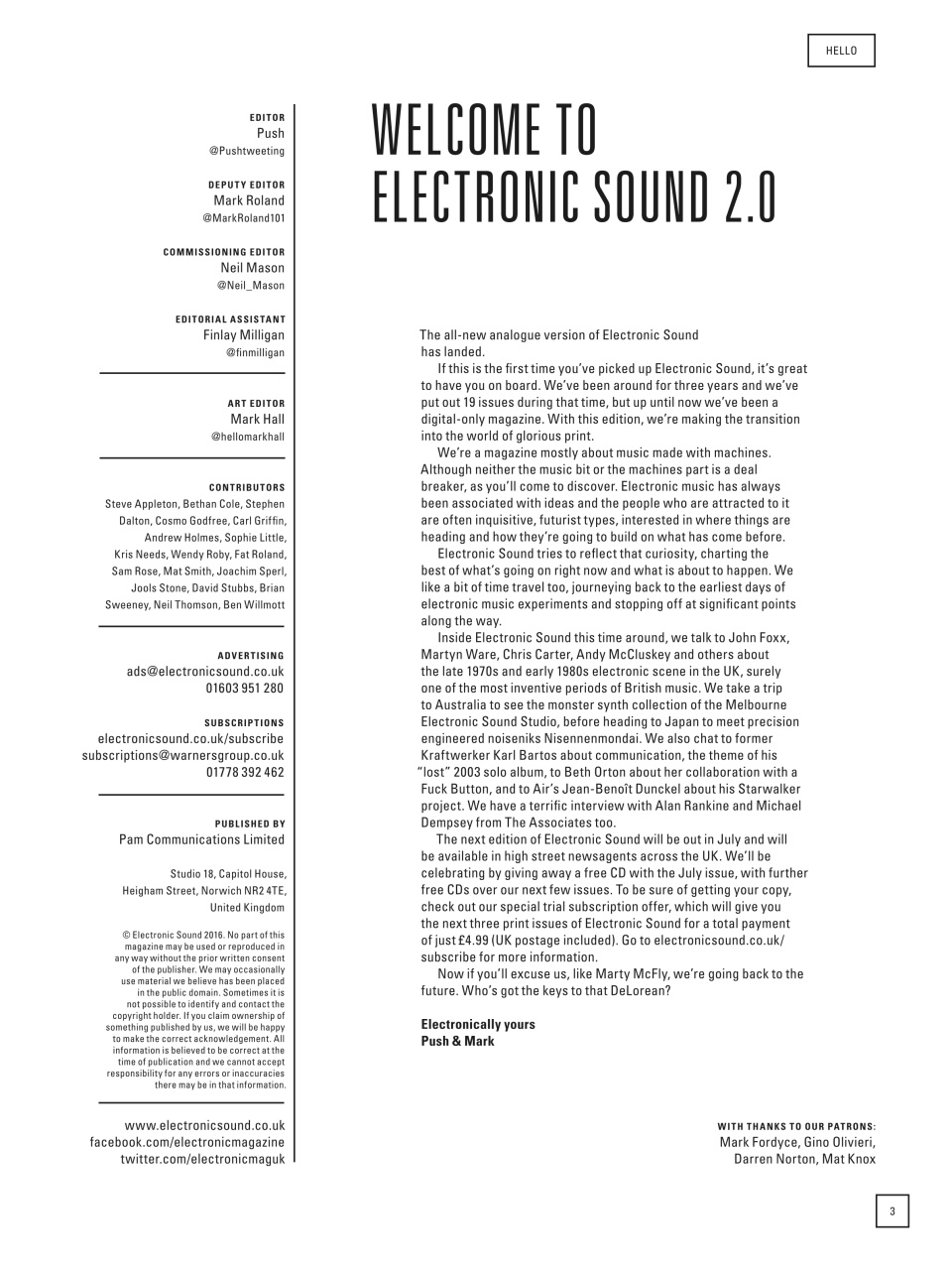Electronic Sound Preview Pages