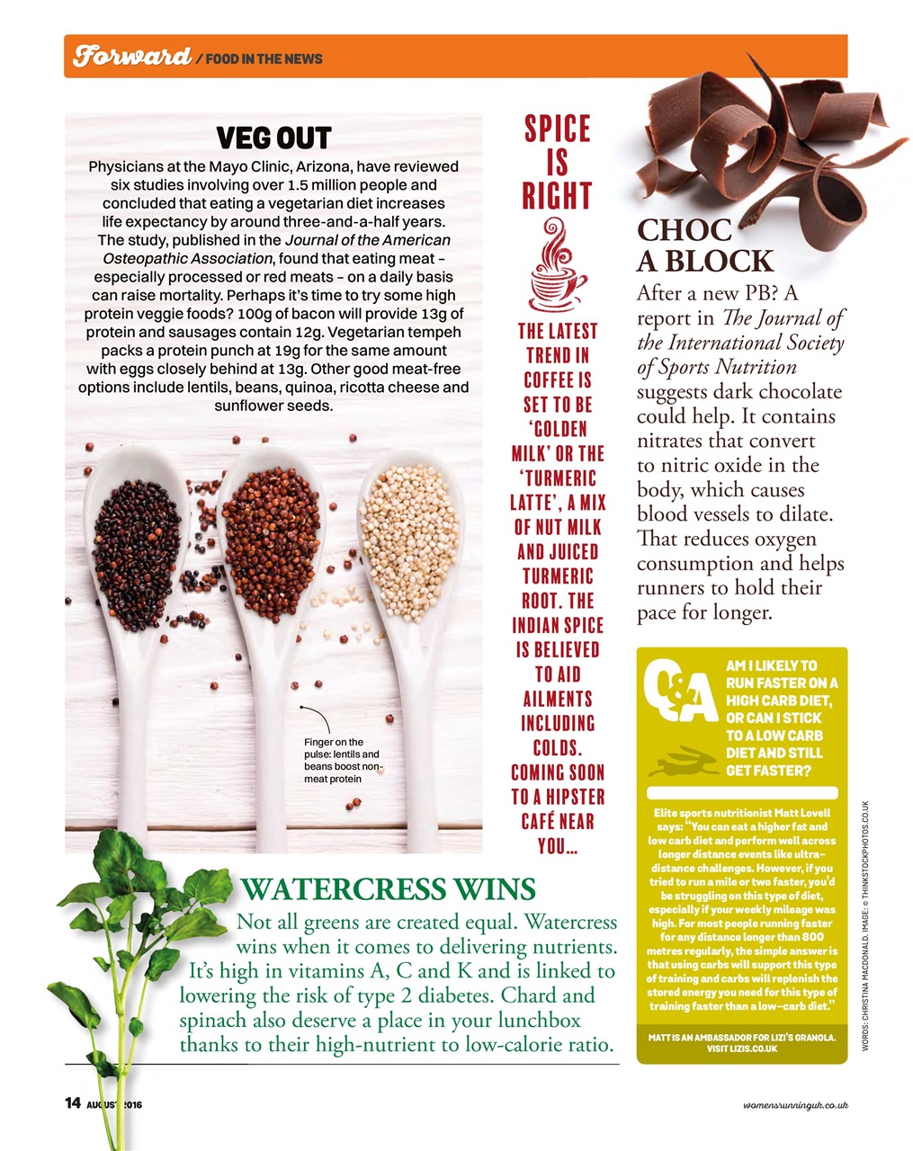 Women’s Running Preview Pages