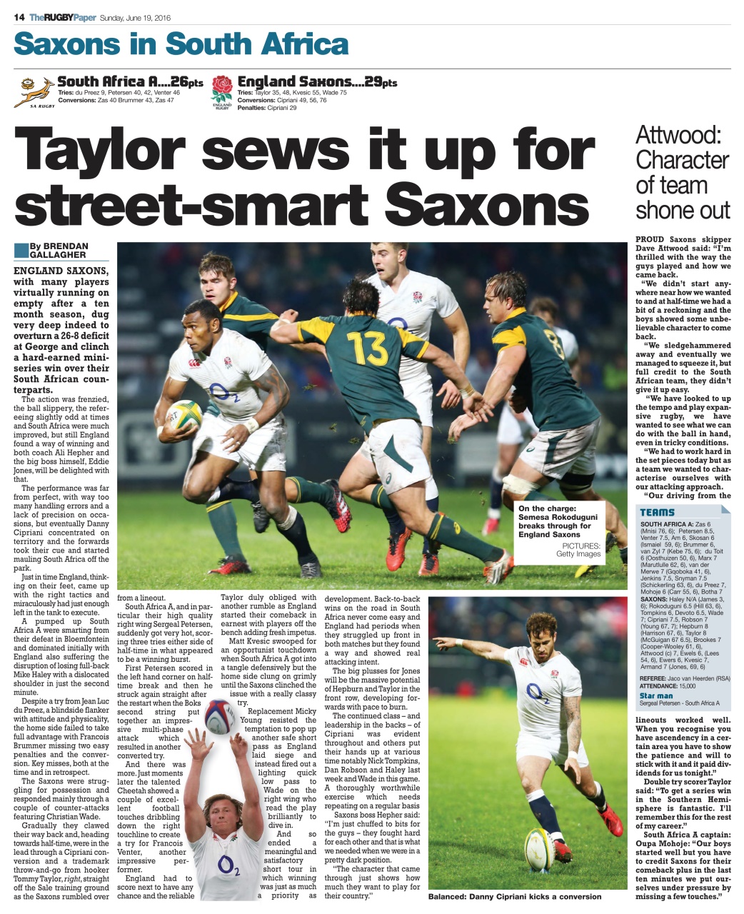 The Rugby Paper Preview Pages