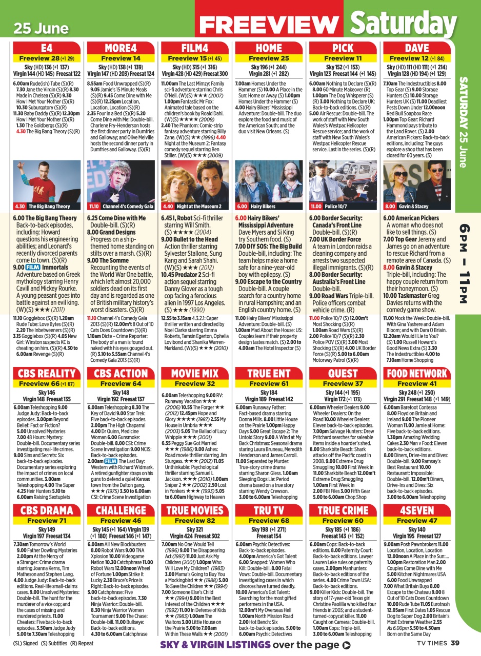 TV Times Preview Pages