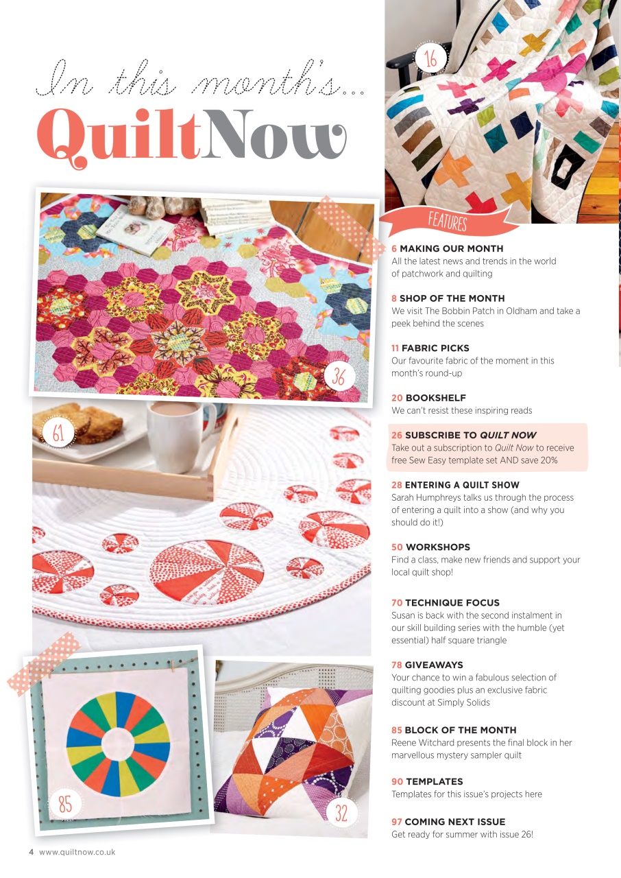 Quilt Now Preview Pages