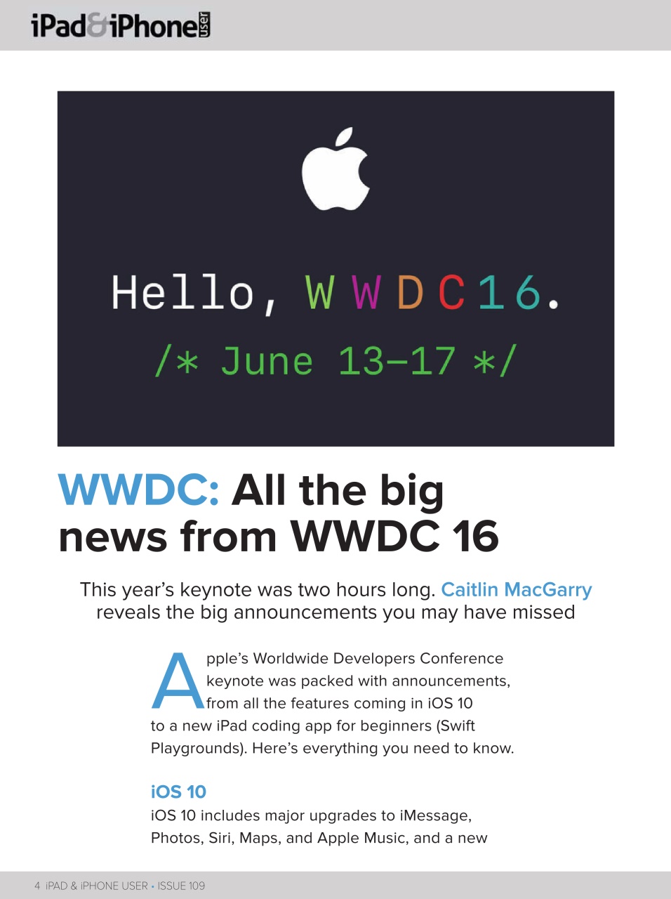 iPad and iPhone User Preview Pages