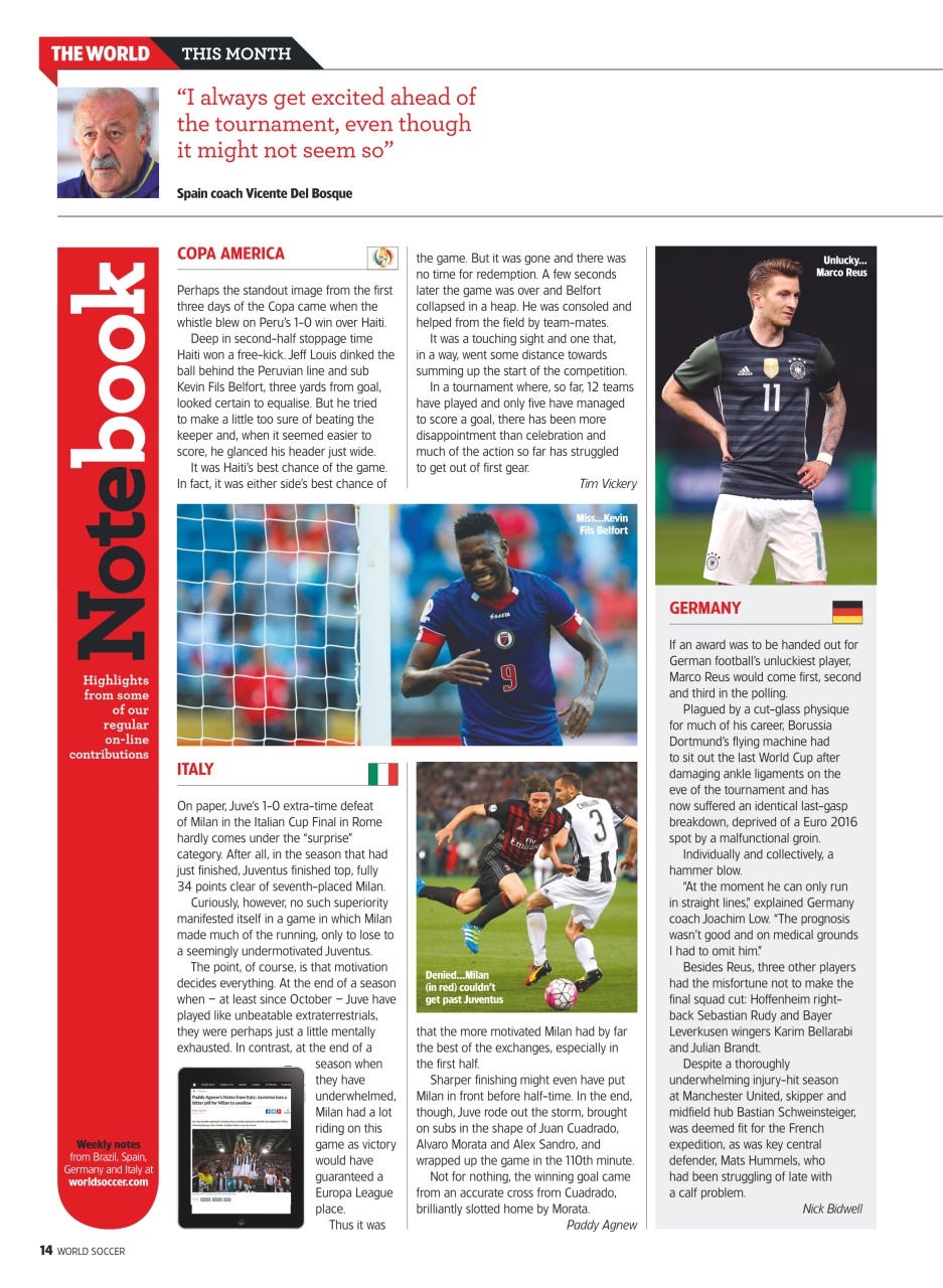 World Soccer Preview Pages