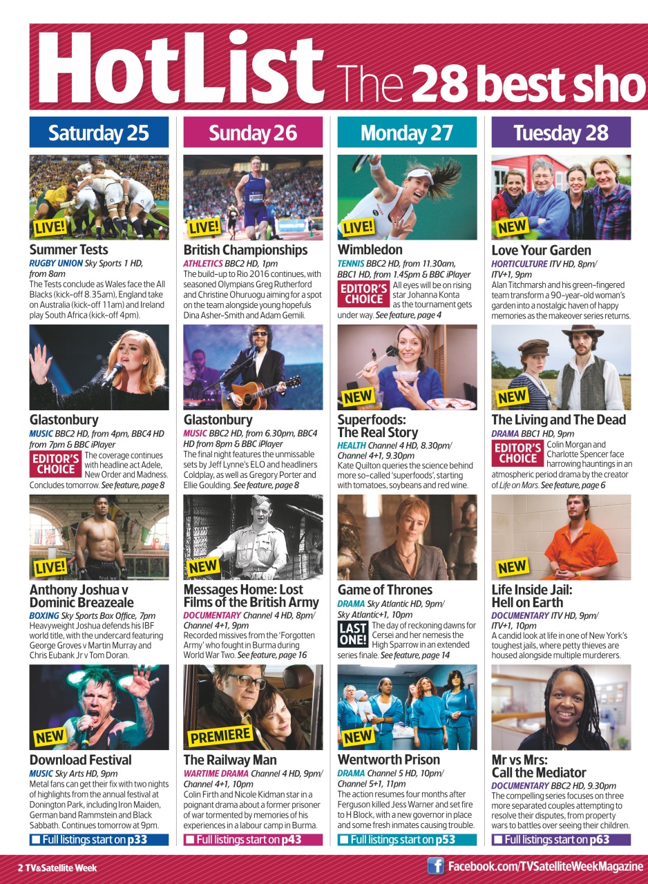 TV & Satellite Week Preview Pages