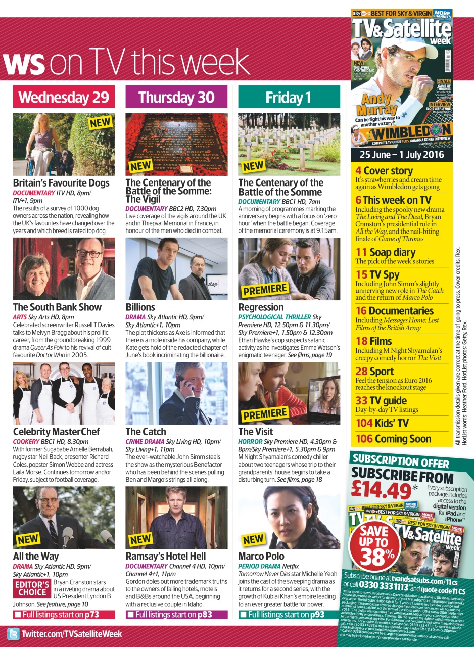 TV & Satellite Week Preview Pages