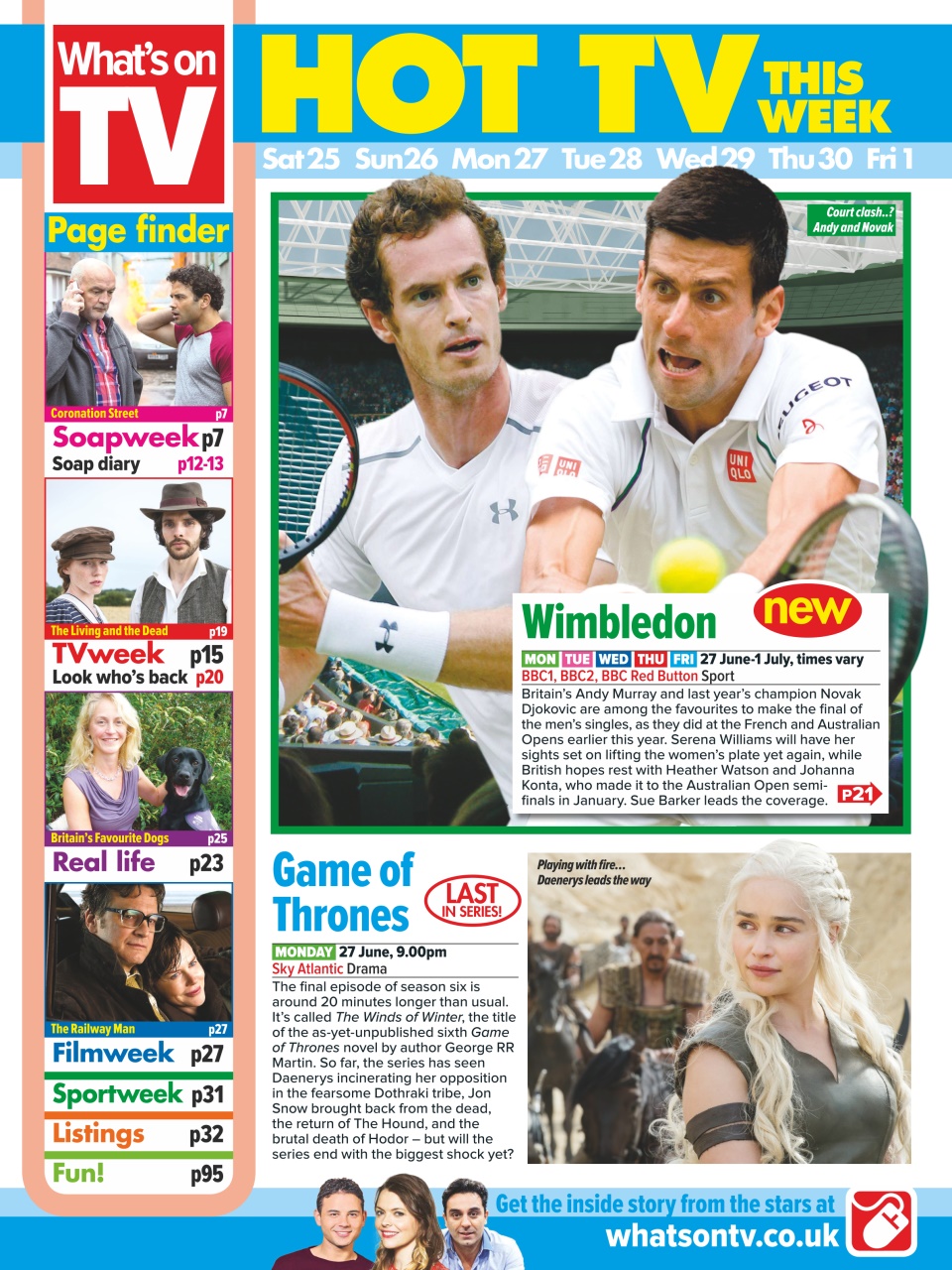 What's on TV Preview Pages