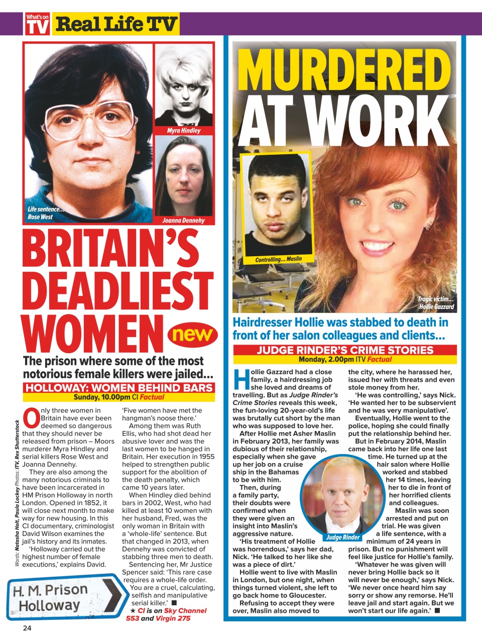 What's on TV Preview Pages