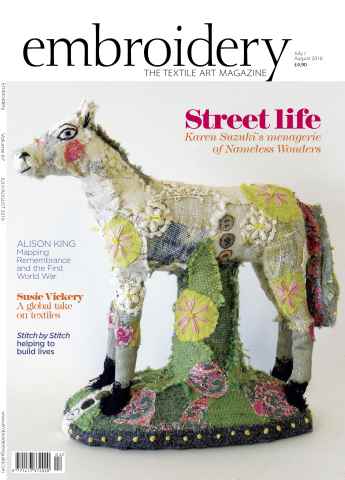 Embroidery Magazine issue July August 2016