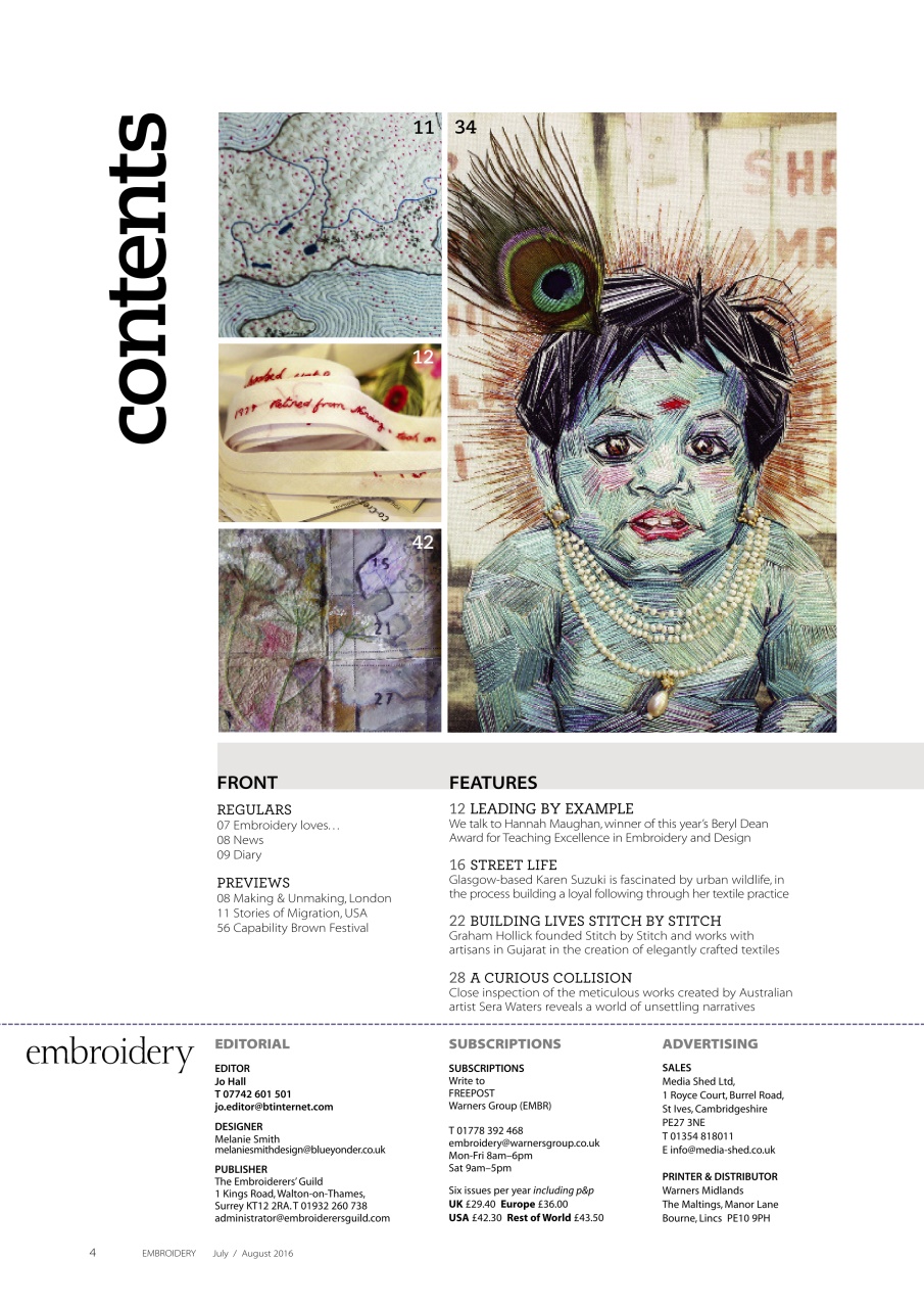 Embroidery Magazine Preview Pages