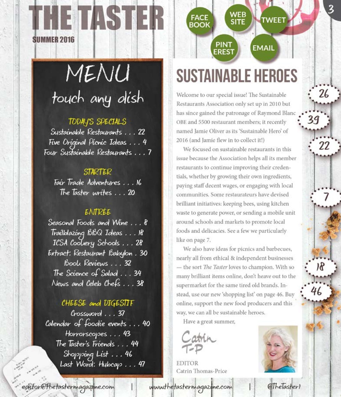 The Taster Magazine Preview Pages