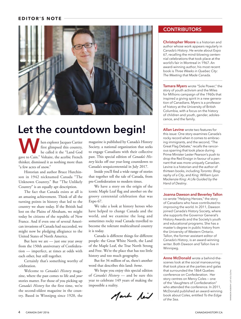 Canada's History Preview Pages