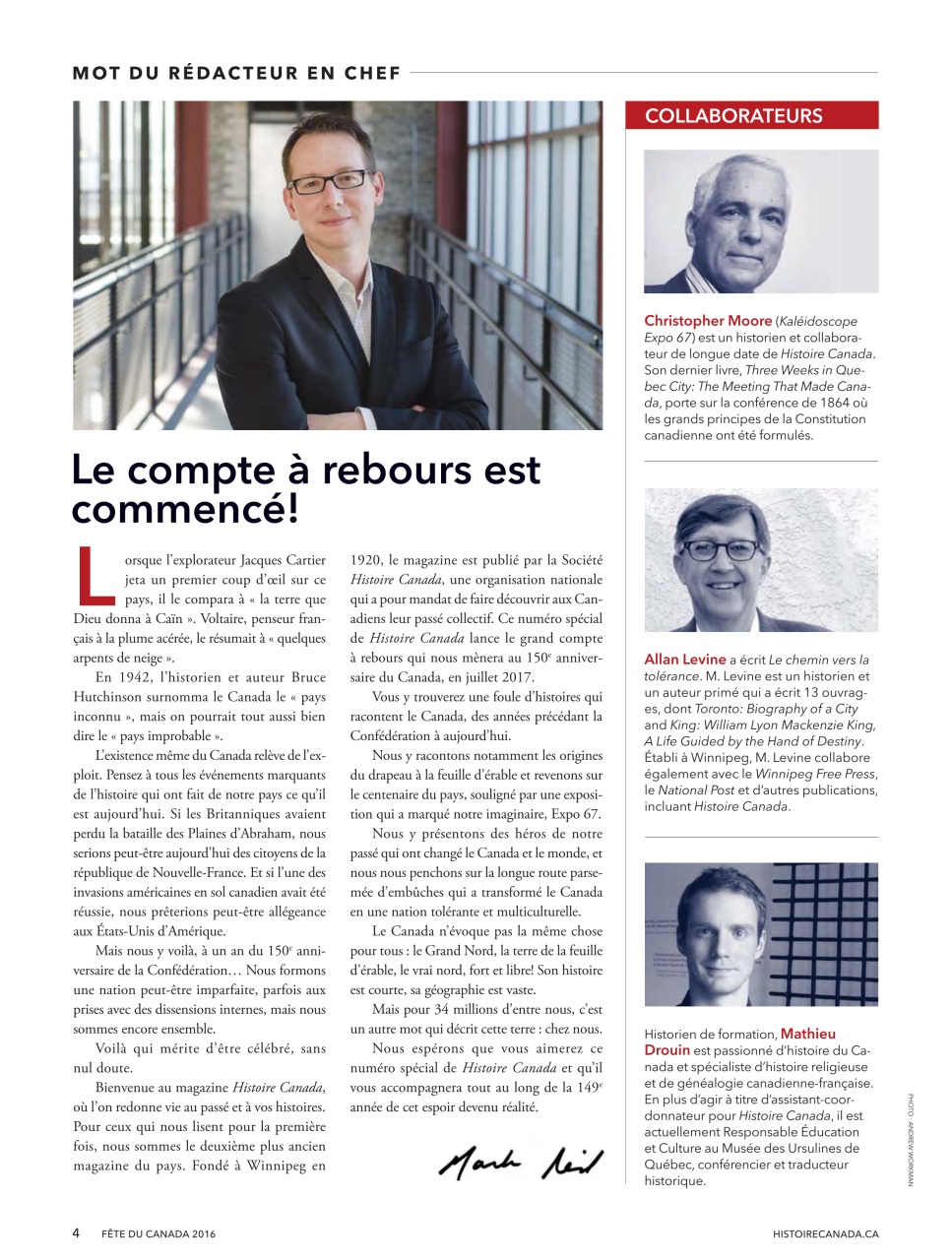 Canada's History Preview Pages