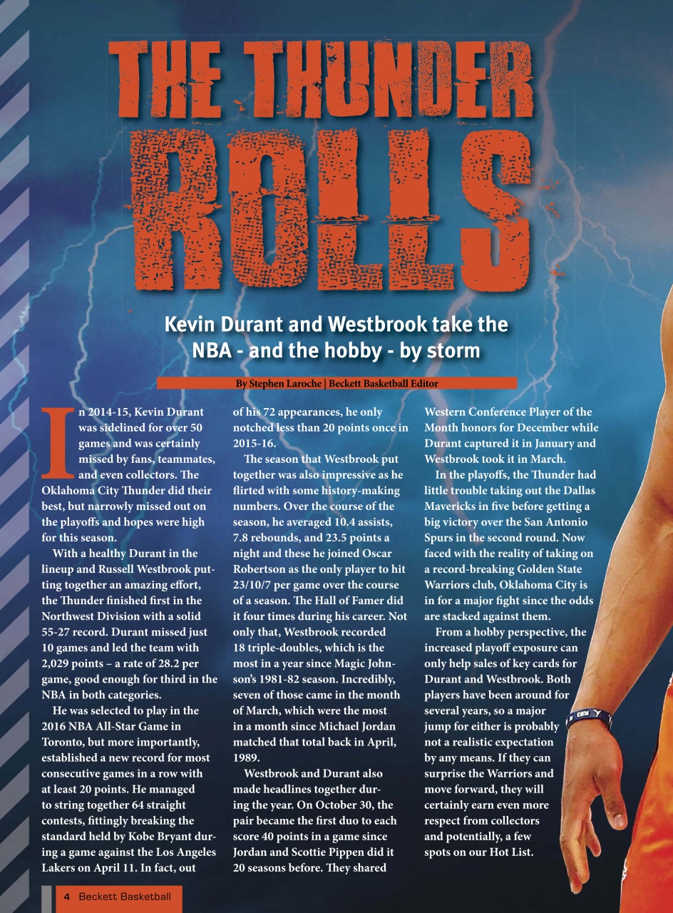 Beckett Basketball Magazine Preview Pages