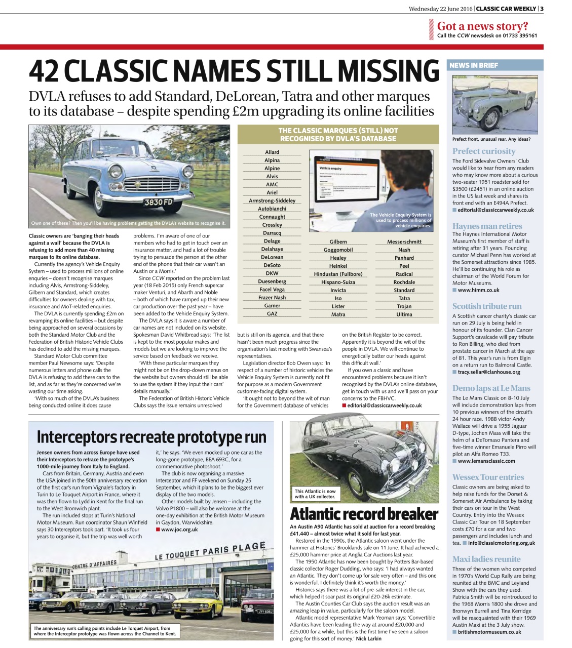 Classic Car Weekly Preview Pages