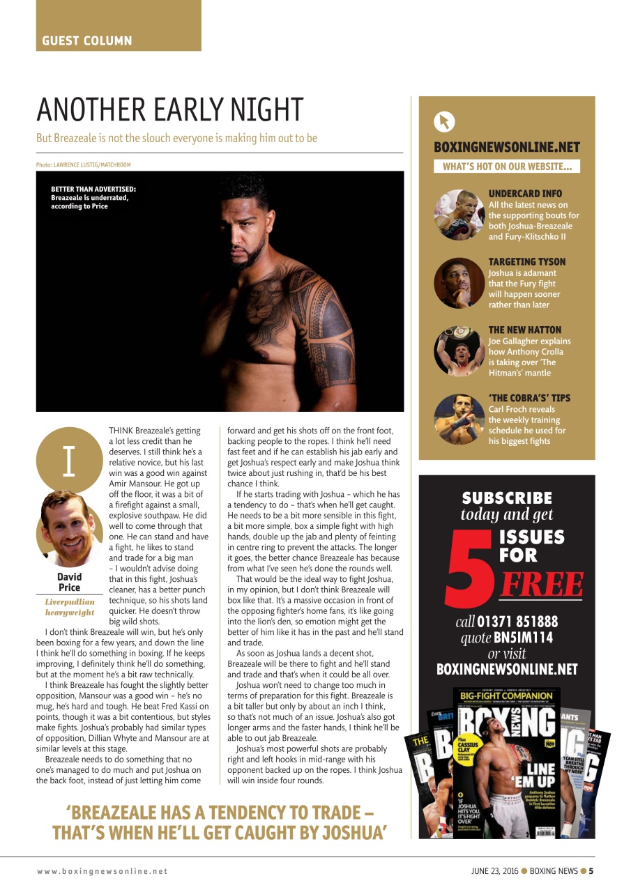 Boxing News Preview Pages